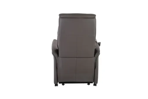 TV-Sessel MARIK - Relaxfunktion, Kopfteil verstellbar, Leder, Dunkelgrau