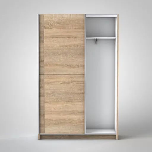 Schwebetürenschrank- B ca. 125 cm, Eiche Dekor