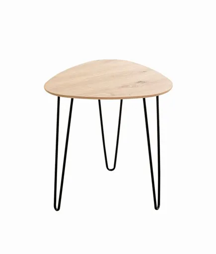 Beistelltisch - B/H/T ca. 40x43x40 cm, Eiche Nachbildung, Schwarz