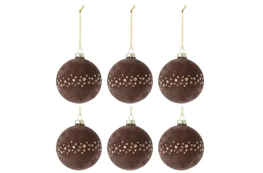 Weihnachtskugel - D ca. 8 cm, Braun