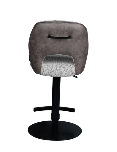 Barhocker MAILE - drehbar, höhenverstellbar, Stoff, Braun