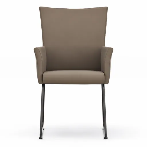 Armlehnstuhl Florea - Leder, Kitt