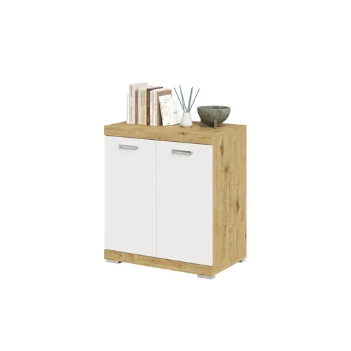 Kommode - Eiche Dekor, Weiß