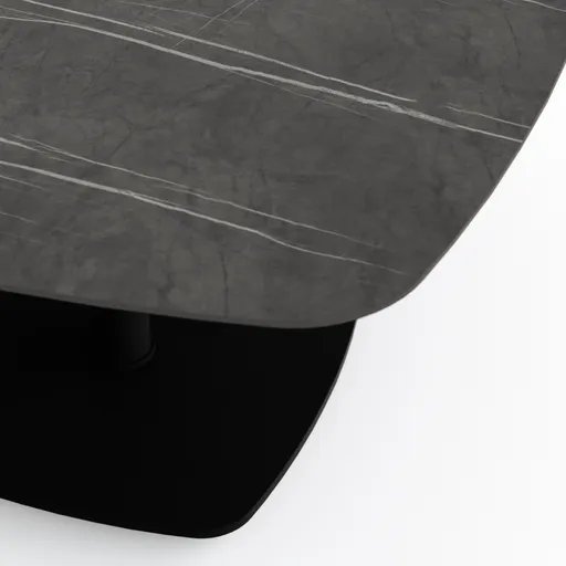 Couchtisch Camas - LBH ca. 75x75x42 cm, Keramik, Dunkelgrau