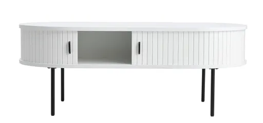 Couchtisch - LB ca. 120x60 cm, Eiche Furnier, Weiß