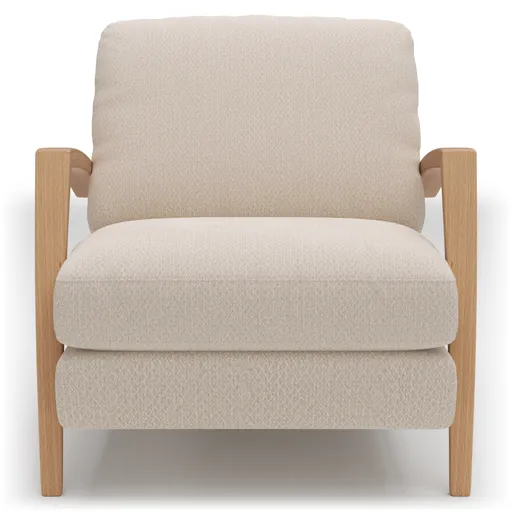 Sessel Karasu - Chic, Stoff, Creme