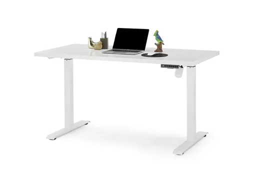 Schreibtisch - höhenverstellbar, LB ca. 140x70 cm, Weiß