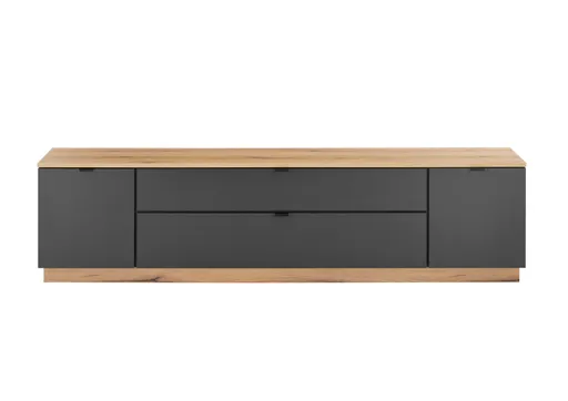 Lowboard- Anthrazit, Eiche Dekor