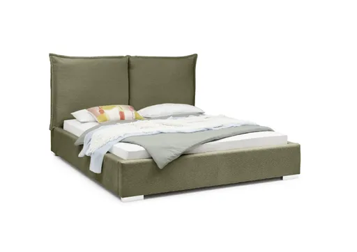 Bettgestell SANDRIN A- Liegefläche ca. 180x200 cm, Stoff, Olivgrün