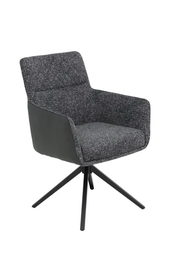 Armlehnstuhl - drehbar, Stoff, Anthrazit