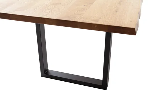 Esstisch - LB ca. 180x100 cm, Wildeiche massiv geölt, Baumkante