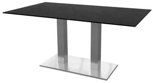 Esstisch - LB ca. 160x90 cm, Glas, Schwarz