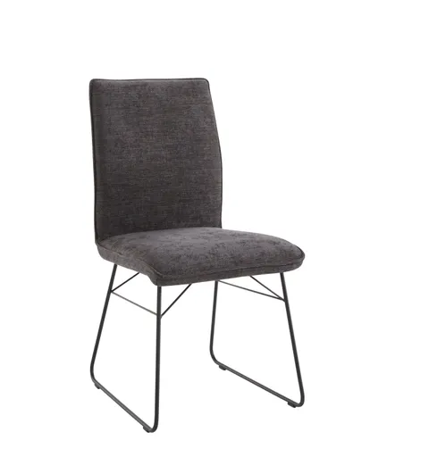 Stuhl Elda - Stoff, Anthrazit