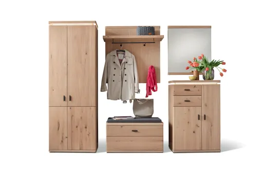 Garderobe - Balkeneiche teilmassiv