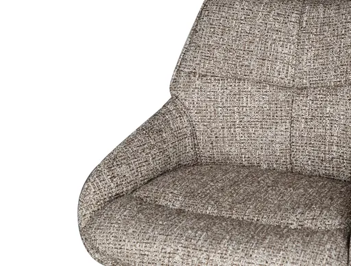 Barhocker MATTEA - drehbar, höhenverstellbar, Stoff, Braun