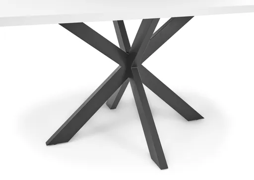 Esstisch - LB ca. 140x90 cm, Eiche sägerau, Schwarz