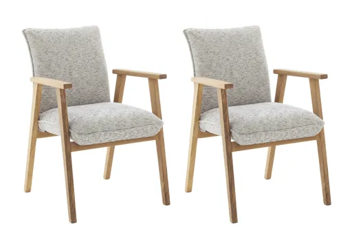 Armlehnstuhl - Stoff, Grau