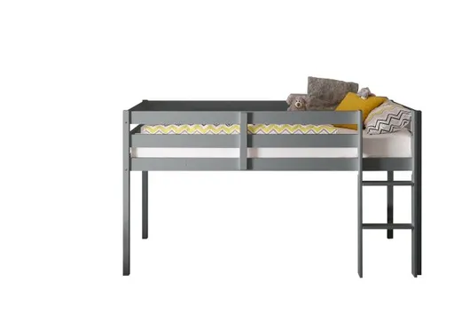 Hochbett - Liegefläche ca. 90x200 cm, Grau