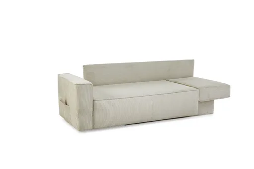 Schlafsofa - 2-Sitzer inkl. Schlaffunktion und Bettkasten, Stoff, Graubeige