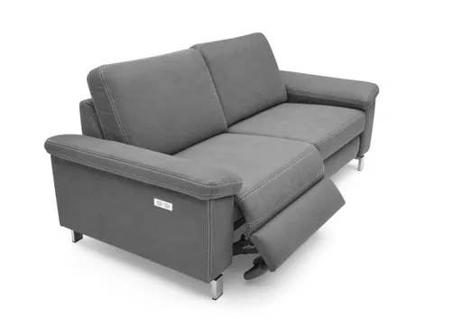 Sofa CALM PLUS - 3-Sitzer, 2x Relaxfunktion, Stoff, Dunkelbraun
