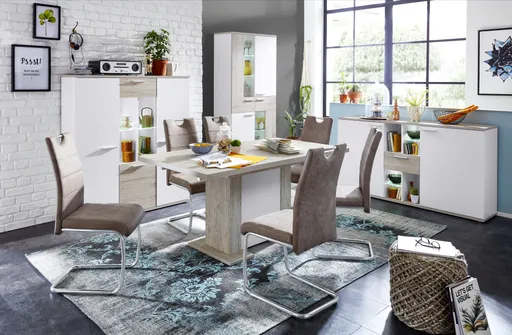 Freischwinger - Stoff, Beige