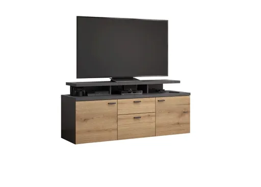 TV-Lowboard - B ca. 151 cm, Matera, Eiche Coast Evoke Nachbildung