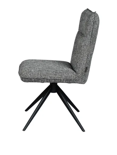 Stuhl MARCIA - drehbar, Stoff, Grau