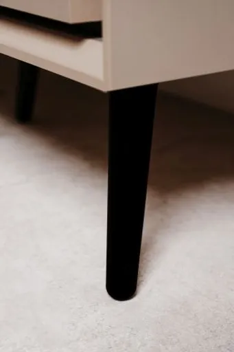 Lowboard - B ca. 175 cm, Sand, Schwarz