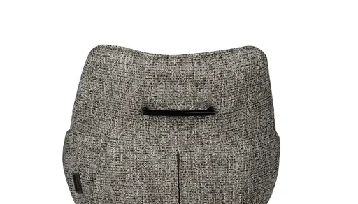 Barhocker MATTEA - drehbar, höhenverstellbar, Stoff, Braun