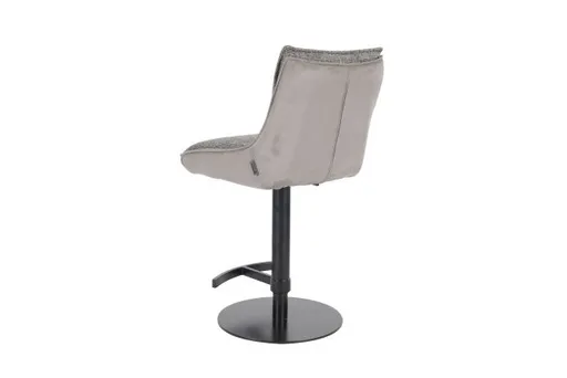 Barhocker MANDY - höhenverstellbar, Stoff, Graubeige