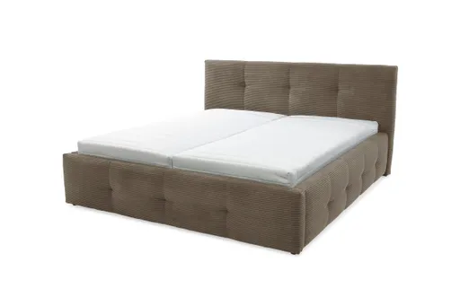 Polsterbett- Liegefläche ca. 180x200 cm, Stoff, Braun
