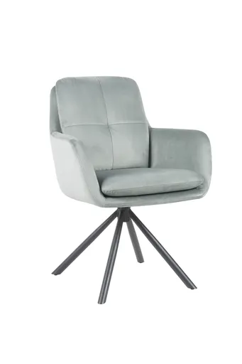 Armlehnstuhl - drehbar, Samtvelour, Mint