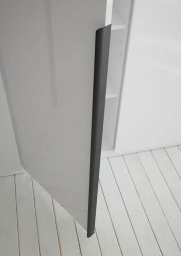 Drehtürenschrank- B ca. 300 cm, Weiß, Weiß Hochglanz