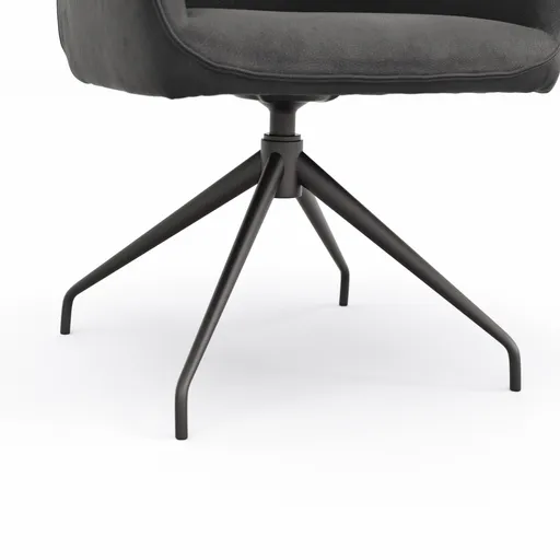 Armlehnstuhl Calyra - drehbar, Stoff, Anthrazit