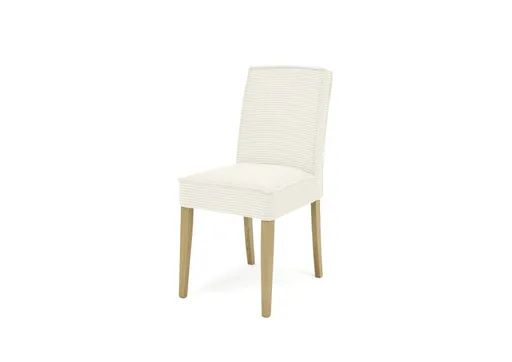 Stuhl SITTING TOGETHER_L- Stoff, Creme, Eiche Natur