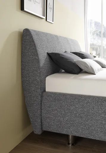 Polsterbett - Liegefläche 180x200 cm, Stoff, Anthrazit