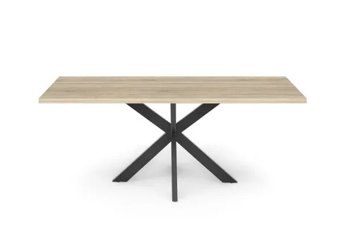 Esstisch - LB ca. 200x100 cm, Eiche sägerau, Schwarz