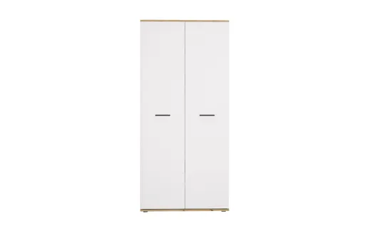 Schuhschrank - B ca. 90 cm, Artisan Eiche Nachbildung, Weiß