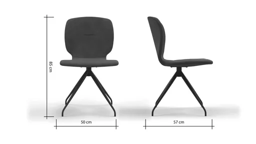 Stuhl Saltino - Stoff, Dunkelbraun