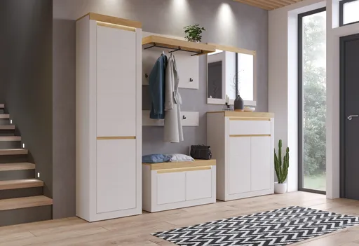 Spiegel - LB ca. 94x80 cm, Kaschmir, Stone Eiche Nachbildung