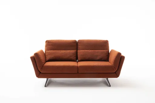 Sofa Tova - 2-Sitzer inkl. Rücken und Armlehnenverstellung, Stoff, Rost
