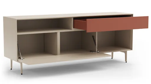 Sideboard Colore - B ca. 180 cm, Lack, Kaschmir