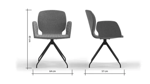 Armlehnstuhl Saltino - Stoff, Taupe