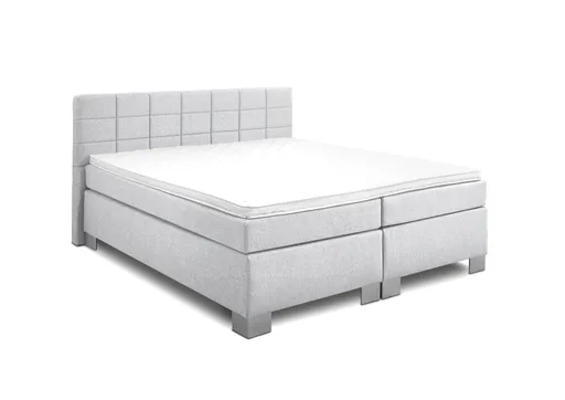 Boxspringbett HAIKOS- Liegefläche ca. 180x200 cm, Stoff, Hellgrau, TFK H2/TFK H2
