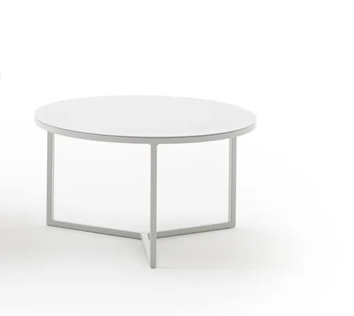 Couchtisch Joan 6 - LBH ca. 58x58x33 cm, Metall, Kreidefarben