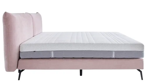 Boxspringbett Delia - Liegefläche 180x200 cm, Stoff, Rose 