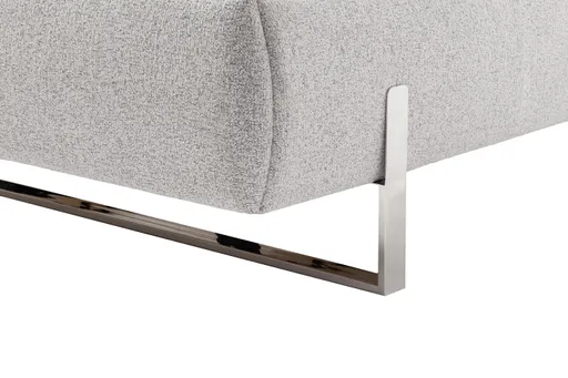 Polsterbett - Liegefläche ca. 180x200 cm, Stoff, Hellgrau