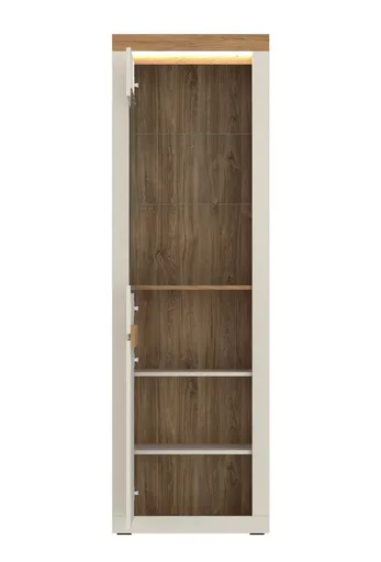 Vitrine - mit Beleuchtung, B ca. 64 cm, Kaschmir, Stone Eiche Nachbildung