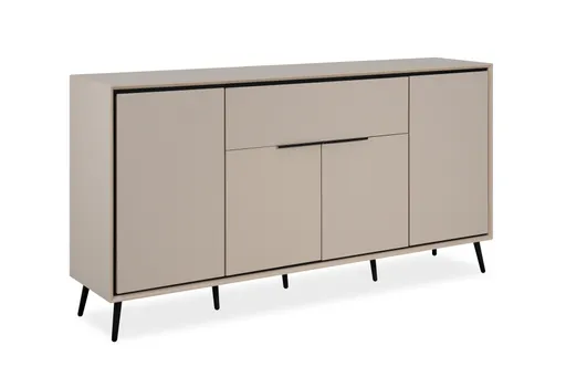 Sideboard - B ca. 175 cm, Sand, Schwarz