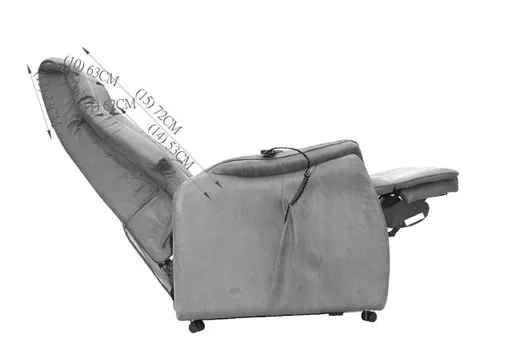 TV-Sessel MALEK - Relaxfunktion, Stoff, Braun